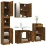 4-teiliges Badmöbelset aus Raucheichen-Sperrholz von vidaXL, Badezimmermöbel - Ref: Foro24-3115889, Preis: 236,75 €, Rabatt: %