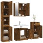 4-teiliges Badmöbelset aus Raucheichen-Sperrholz von vidaXL, Badezimmermöbel - Ref: Foro24-3115889, Preis: 233,82 €, Rabatt: %