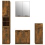 Set de muebles de baño 4 piezas madera contrachapada roble humo de vidaXL, Muebles de baño - Ref: Foro24-3115889, Precio: 238...