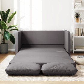 Sofá cama de suelo 2 en 1 cuero sintético gris 112x174x55 cm Sofá cama de suelo 2 en 1 cuero sintético gris 112x174x55 cm