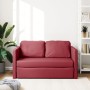 Sofá cama suelo 2 en 1 cuero sintético rojo tinto 112x174x55 cm en Sofás | Comprar online en Foro24