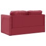 Sofá cama suelo 2 en 1 cuero sintético rojo tinto 112x174x55 cm en Sofás | Comprar online en Foro24