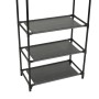 Kleiderständer aus Stahl und Vliesstoff, 55 x 28,5 x 175 cm, schwarz von vidaXL, Kommoden-Organizer und Bar-Kleiderbügel - Re...