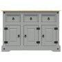 Aparador Corona madera maciza pino mexicano gris 112x43x78 cm
