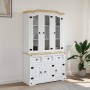 Aparador Corona madera maciza pino mexicano blanco 112x43x196cm