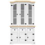 Aparador Corona madera maciza pino mexicano blanco 112x43x196cm