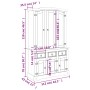 Aparador Corona madera maciza pino mexicano blanco 112x43x196cm