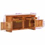 Vitrina Marrón 100 x 30 x 50 cm madera maciza de acacia