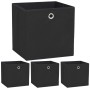 Storage boxes 4 units non-woven textile 32x32x32 cm black by vidaXL, Storage baskets - Ref: Foro24-245745, Price: 25,18 €, Di...