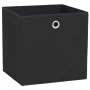 Storage boxes 4 units non-woven textile 32x32x32 cm black by vidaXL, Storage baskets - Ref: Foro24-245745, Price: 24,54 €, Di...