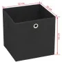 Storage boxes 4 units non-woven textile 32x32x32 cm black by vidaXL, Storage baskets - Ref: Foro24-245745, Price: 24,54 €, Di...