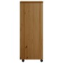 Cajonera con ruedas MOSS madera maciza pino marrón miel