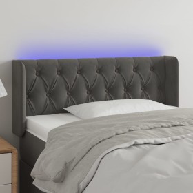 Dunkelgraues Samtkopfteil mit LED 103x16x78/88 cm von vidaXL, Kopf- und Fußteile - Ref: Foro24-3123615, Preis: 71,01 €, Rabat...