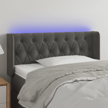 Dunkelgraues Samtkopfteil mit LED 103x16x78/88 cm von vidaXL, Kopf- und Fußteile - Ref: Foro24-3123615, Preis: 71,01 €, Rabat...