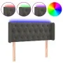 Dark gray velvet headboard with LED 103x16x78/88 cm by vidaXL, Headboards and footboards - Ref: Foro24-3123615, Price: 73,63 ...