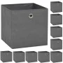 Storage boxes 10 pcs non-woven textile 32x32x32 cm gray by vidaXL, Storage baskets - Ref: Foro24-245748, Price: 47,93 €, Disc...