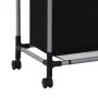 Laundry separator with 3 black steel bags by vidaXL, Laundry baskets - Ref: Foro24-282426, Price: 36,11 €, Discount: %