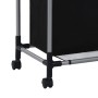 Wäschetrenner mit 3 schwarzen Stahlbeuteln von vidaXL, Wäschekörbe - Ref: Foro24-282426, Preis: 37,01 €, Rabatt: %