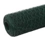 Alambrada de gallinero acero revestimiento PVC verde 25x1,2 m