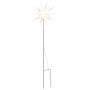Lámpara de Navidad LED y estaca de tierra plegable blanca 57 cm