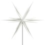 Lámpara de Navidad LED y estaca de tierra plegable blanca 57 cm