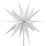 Lámpara de Navidad LED y estaca de tierra plegable blanca 57 cm