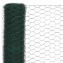 Alambrada de gallinero acero revestimiento PVC verde 25x1,2 m