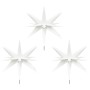 Lámpara de Navidad LED plegable 3 unidades blanco 35 cm