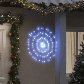 Luces de Navidad de estrellas 4 uds 140 LED blanco frío 17 cm
