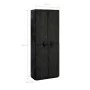 Mueble zapatero de tela con funda negro 60x30x166 cm de vidaXL, Zapateros y organizadores de calzado - Ref: Foro24-282463, Pr...