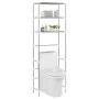 3-tier shelf over toilet silver 53x28x169 cm by vidaXL, Towel racks - Ref: Foro24-282464, Price: 24,53 €, Discount: %