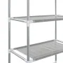 3-stufiges Regal über der Toilette, silberfarben, 53 x 28 x 169 cm von vidaXL, Handtuchhalter - Ref: Foro24-282464, Preis: 24...
