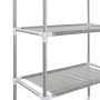 3-stufiges Regal über der Toilette, silberfarben, 53 x 28 x 169 cm von vidaXL, Handtuchhalter - Ref: Foro24-282464, Preis: 23...