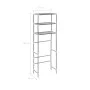 3-tier shelf over toilet silver 53x28x169 cm by vidaXL, Towel racks - Ref: Foro24-282464, Price: 24,53 €, Discount: %