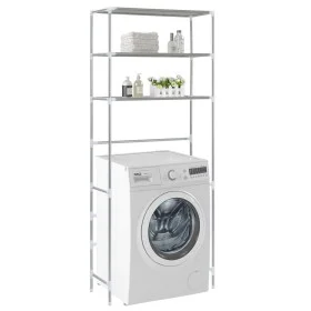 3-tier shelf above washing machine silver 69x28x169 cm by vidaXL, Towel racks - Ref: Foro24-282465, Price: 22,92 €, Discount: %