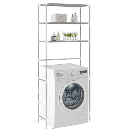 Estantería de 3 niveles sobre lavadora plateado 69x28x169 cm de vidaXL, Toalleros - Ref: Foro24-282465, Precio: 22,91 €, Desc...