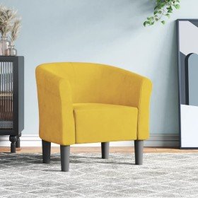 Sillón de terciopelo amarillo en Sillones | Comprar online en Foro24