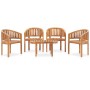 Juego de muebles de jardín 5 piezas madera maciza de teca