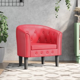 Sillón cuero sintético rojo Sillón cuero sintético rojo