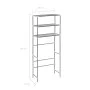 3-tier shelf above washing machine silver 69x28x169 cm by vidaXL, Towel racks - Ref: Foro24-282465, Price: 23,28 €, Discount: %