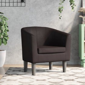 Sillón cuero sintético marrón Sillón cuero sintético marrón
