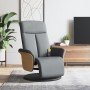 Sillón reclinable de masaje con reposapiés tela gris claro en Sillones | Comprar online en Foro24