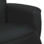 Sillón reclinable con reposapiés cuero sintético negro