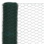 Alambrada de gallinero acero revestimiento PVC verde 25x1,2 m