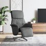 Sillón reclinable con reposapiés tela gris oscuro en Sillones | Comprar online en Foro24