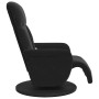 Sillón reclinable de masaje con reposapiés terciopelo negro