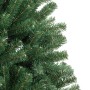 Árbol de Navidad artificial con bisagras y soporte verde 240 cm
