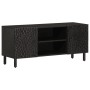 Mueble de TV madera maciza de mango negro 105x33x46 cm en Muebles TV | Comprar online en Foro24