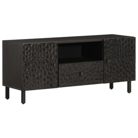 Mueble de TV madera maciza de mango negro 105x33x46 cm en Muebles TV | Comprar online en Foro24