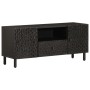 Mueble de TV madera maciza de mango negro 105x33x46 cm en Muebles TV | Comprar online en Foro24